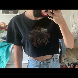Vintage Harley Davidson crop top